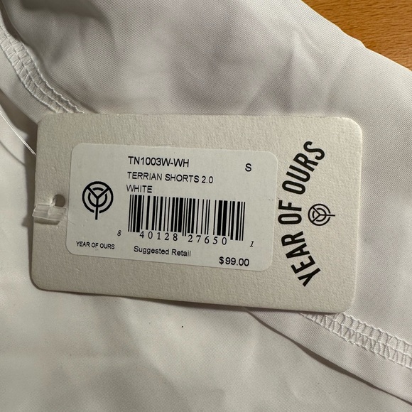 Year of Ours White Terrain Shorts 2.0 size Small - Picture 8 of 8